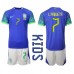 Brasil Lucas Paqueta #7 Bortedraktsett Barn VM 2022 Korte ermer (+ Korte bukser)